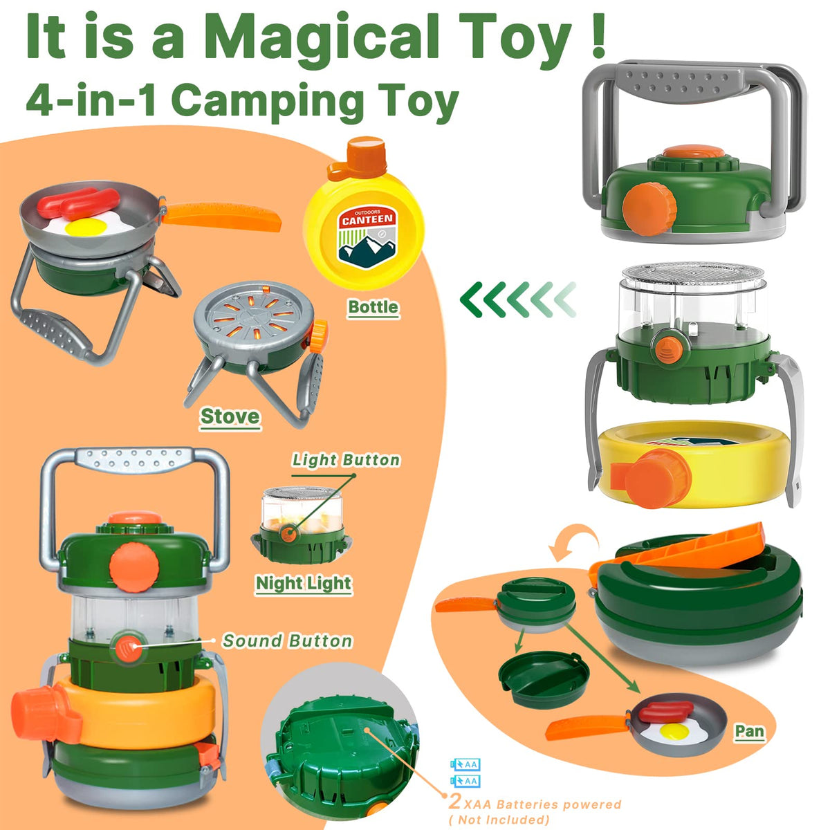 MITCIEN Skewers and marshmallows for cozy pretend camping snacks