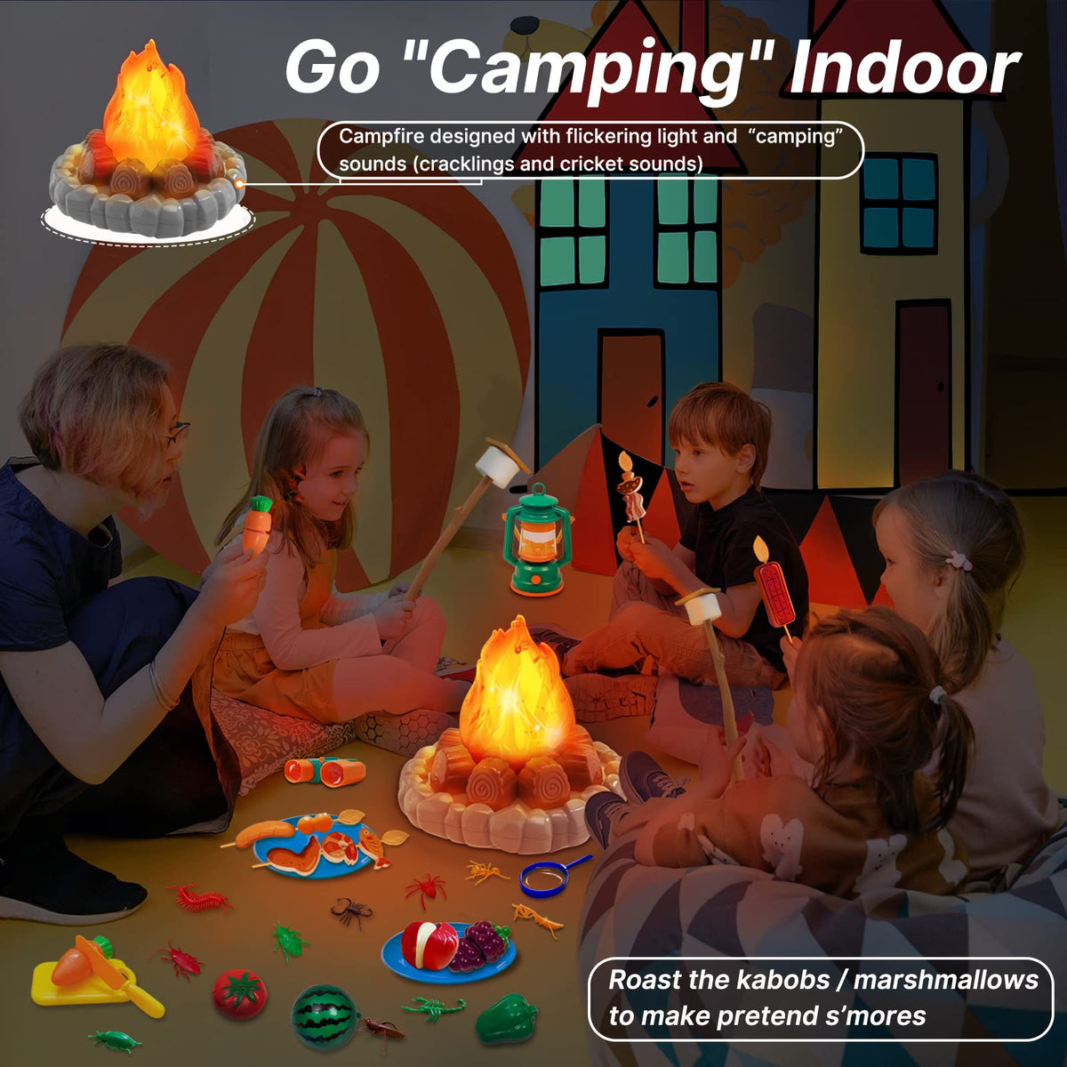 MITCIEN camping toys lantern illuminates nighttime exploration at home.