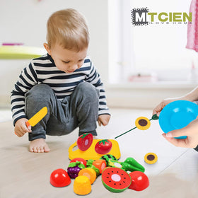MITCIEN pretend vegetables and knife promote fine motor skills through cutting play.