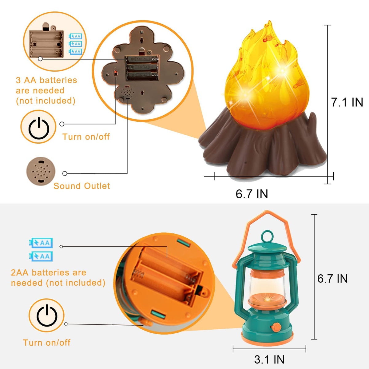 MITCIEN kid camping gear set marshmallows for safe pretend roasting adventures