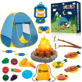 MITCIEN Kids Camping Play Tent with campfire toy fuels imaginative outdoor pretend play