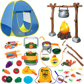 MITCIEN Kids Play Tent with Campfire for imaginative indoor outdoor camping