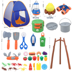 MITCIEN pretend food set enhances kitchen role-play during outdoor pretend meals.