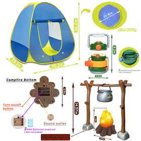 MITCIEN Wooden campfire stand and pot delivering realistic camping vibes