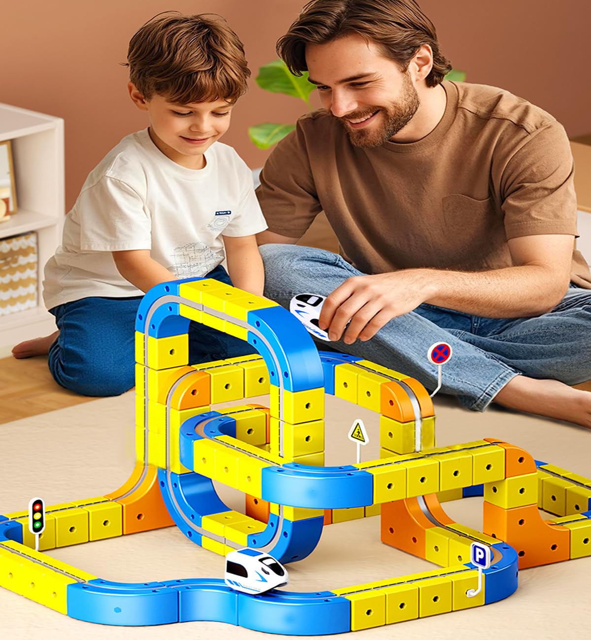 MITLINK Electric Train Set bridge layout supports imaginative play and coordination