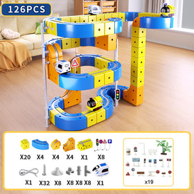 MITLINK Electric Train Set loop and climb demonstrates dynamic movement for active learning