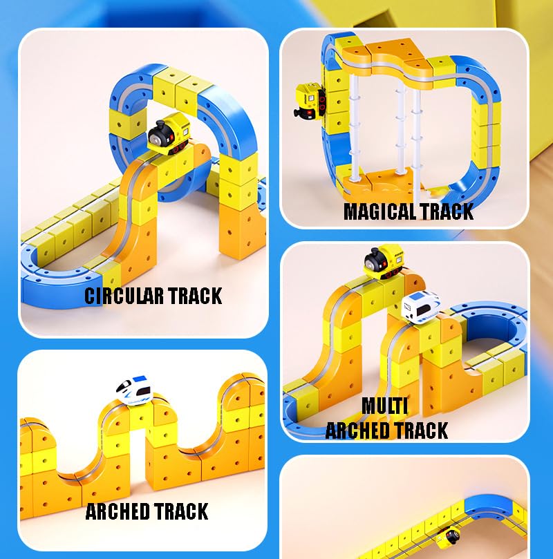 MITLINK Electric Train Set under-track race reveals hidden-track thrills