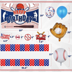 Miucat baseball party decorations kit tablecloth protects surfaces with spill-proof design.