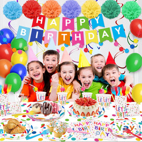 Miucat Happy Birthday banner creates a focal decor for photo-worthy moments.