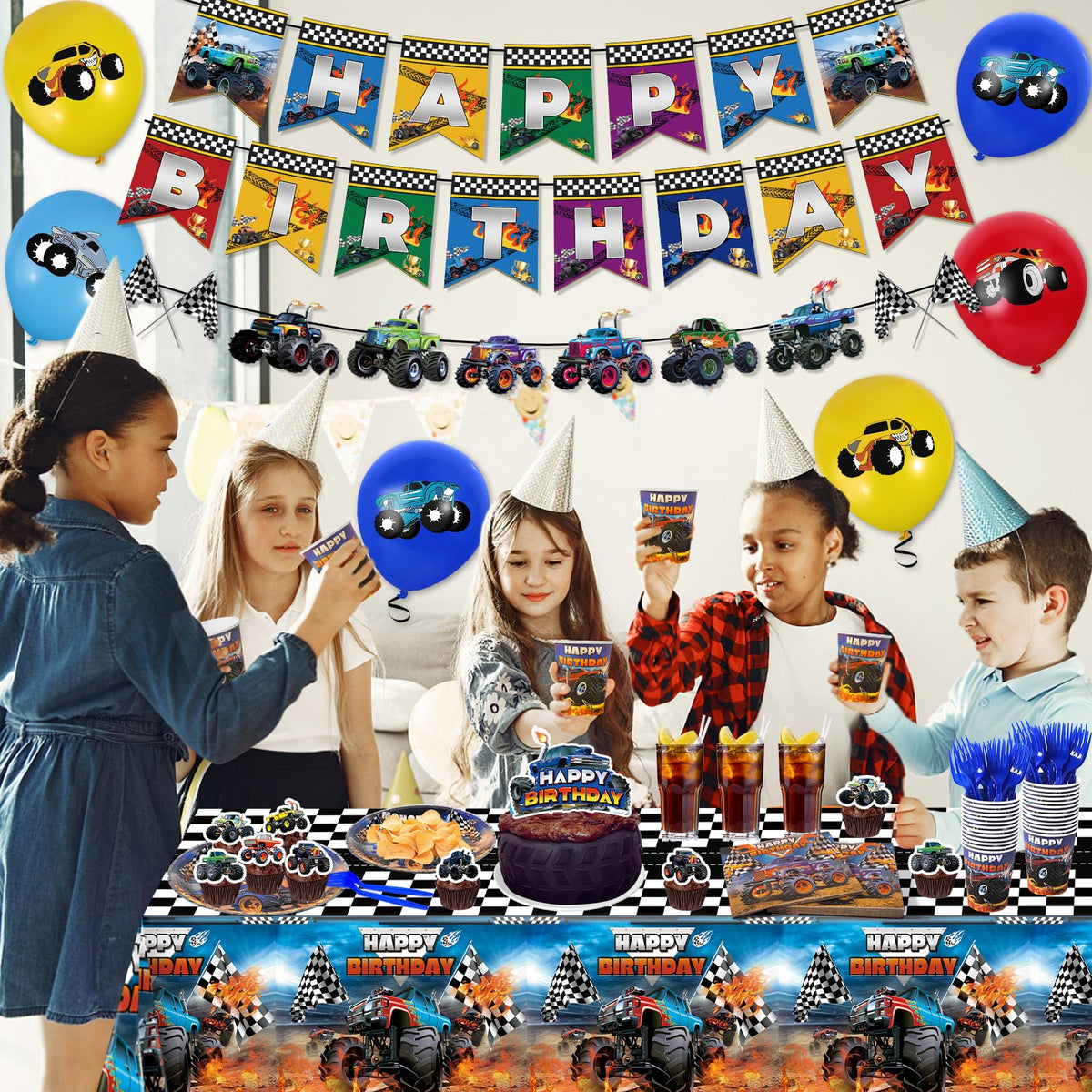Miucat latex balloons add color and excitement to a car party