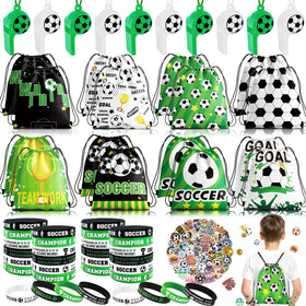 Miucat soccer party favors pack, includes whistles and keepsake items for guests