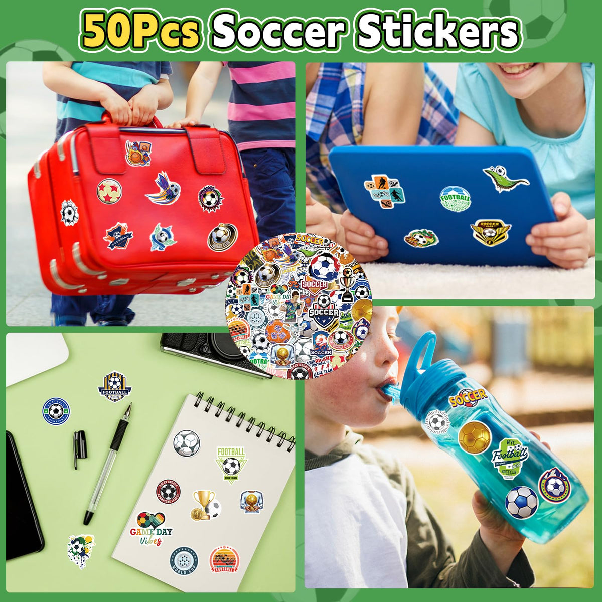 Miucat soccer party supplies set, versatile for events