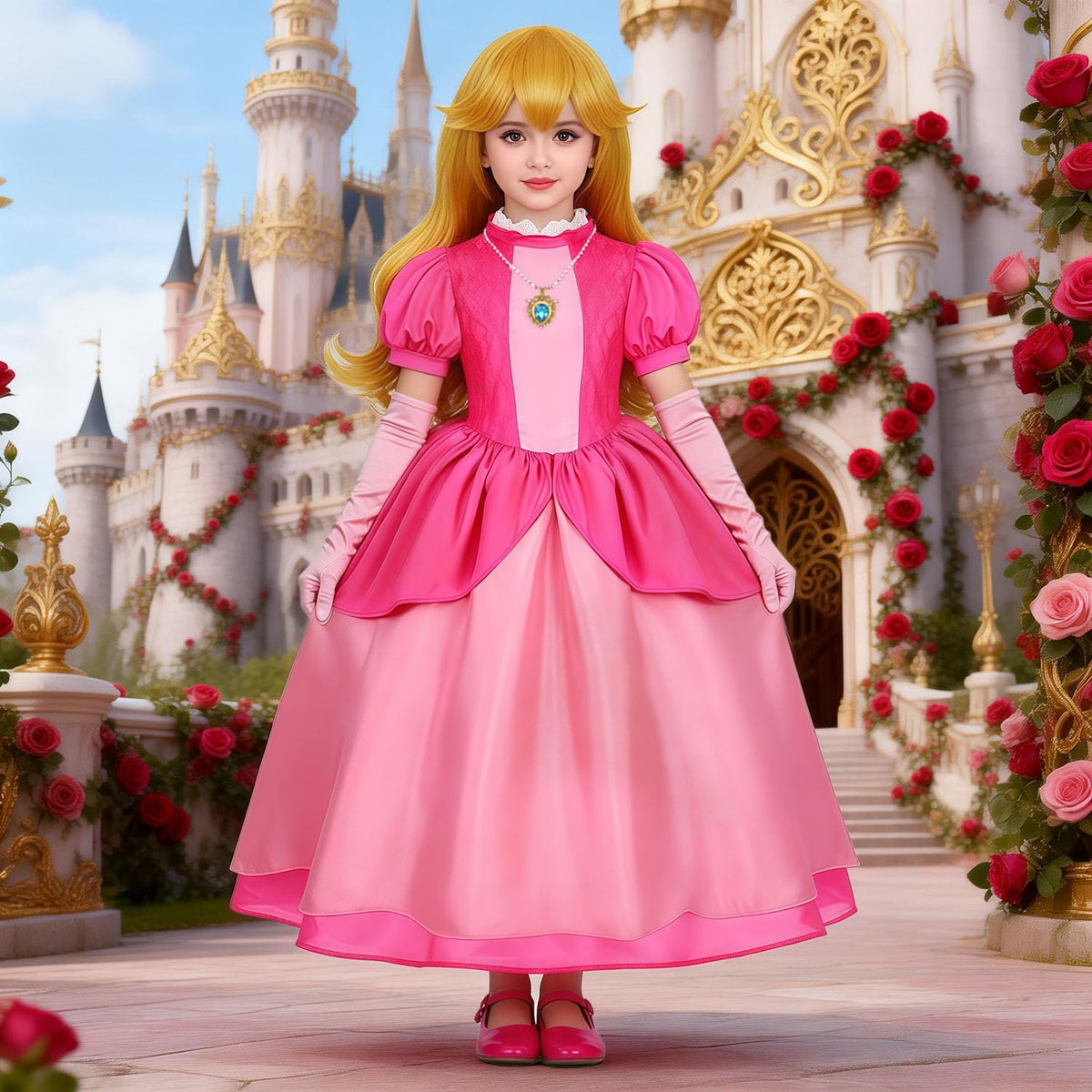 Miulruma complete accessories set with wig, gloves, wand, and jewelry.