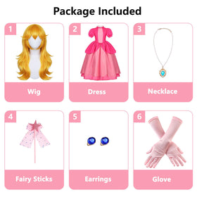 Miulruma Pink Princess blonde wig completes royal transformation