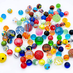 Miutrue 16mm glass marbles in a colorful mix for play and collection.