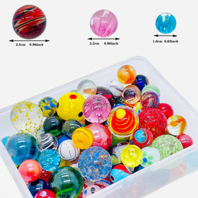 Miutrue 25mm glass marbles ideal for group games and crafts.