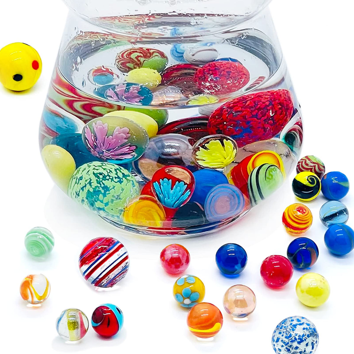 Miutrue glow in the dark marbles for night time play and sensory exploration.