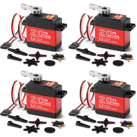 Miuzei 20kg servo with DS3218 metal gear for high torque RC applications.
