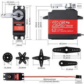 Miuzei 270-degree rotation enabling wide steering options for RC models.