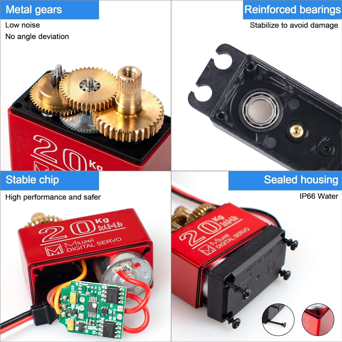 Miuzei DS3218 servo enables precise 270° control for versatile RC rigs.