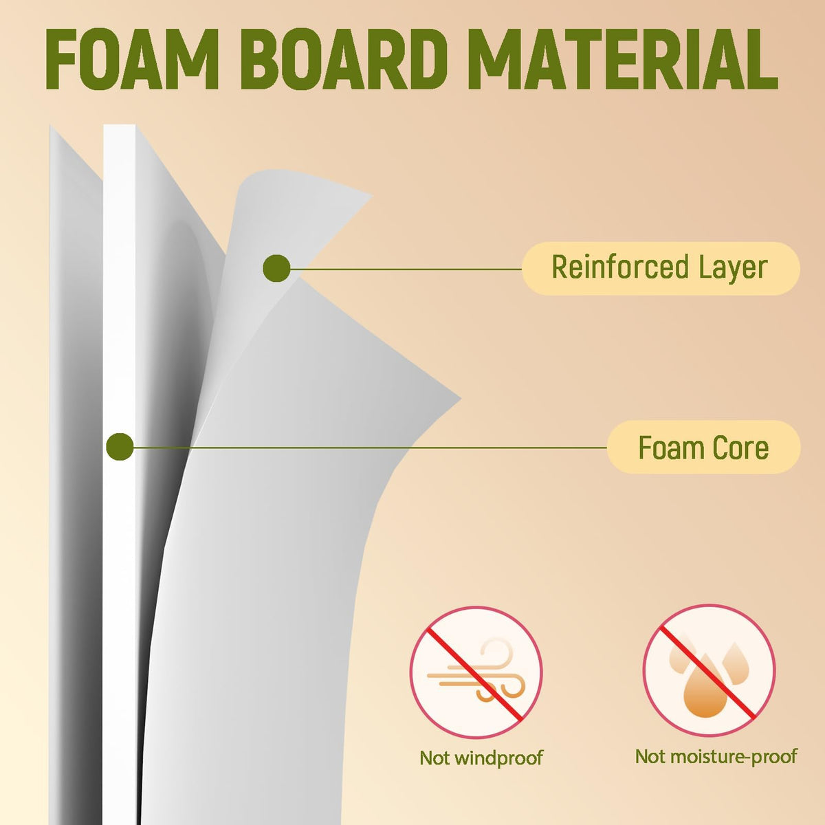 Mixifox foam board back stand keeps letters stable indoors or outdoors