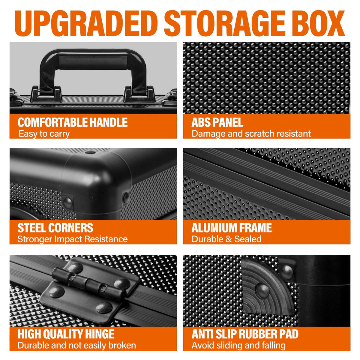 MIXPOET storage box open lid reveals accessible layout for quick card retrieval.