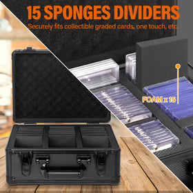 MIXPOET interior with foam dividers protects cards and slabs from movement.