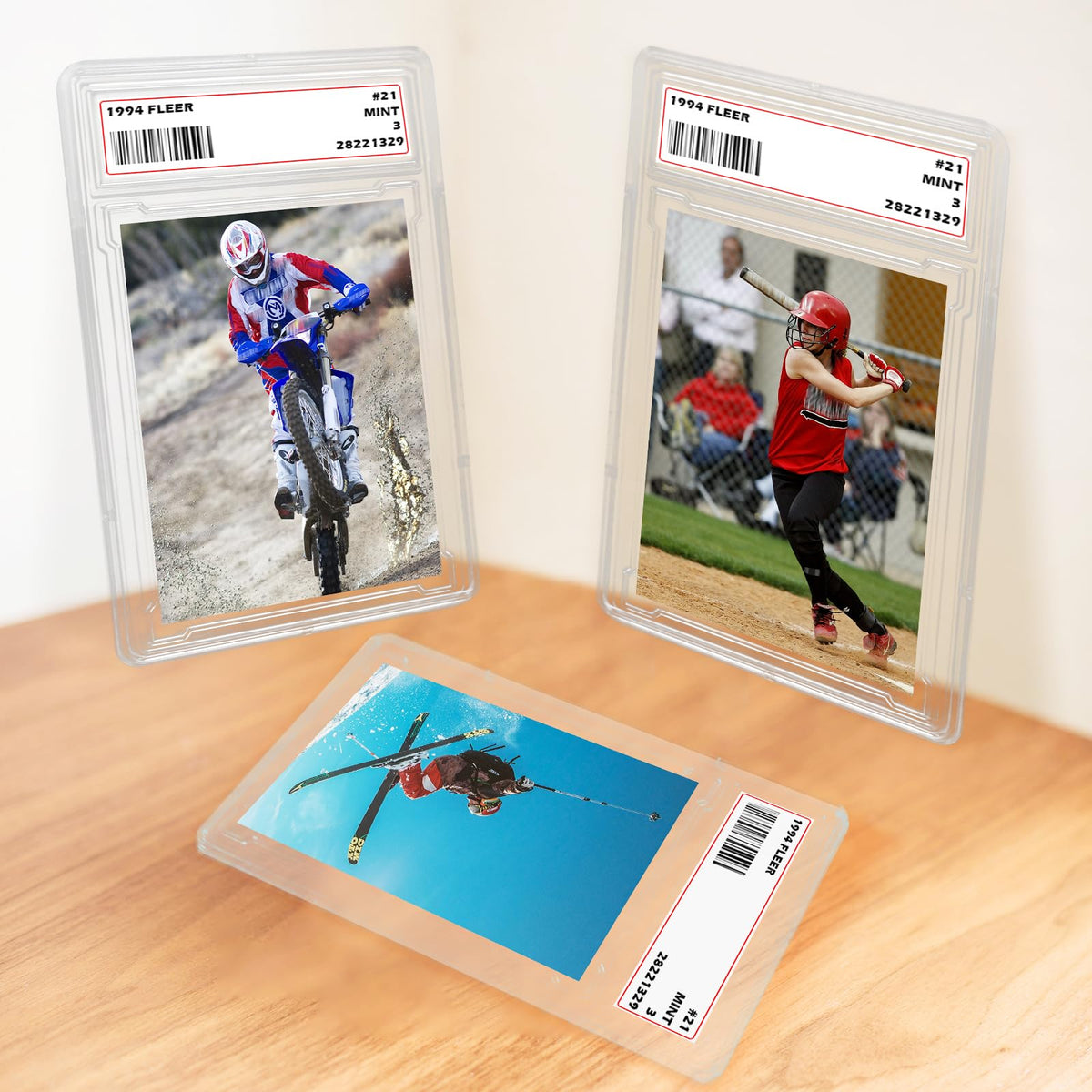 Miyukyee 35pt hard acrylic sleeves provide crystal-clear card visibility