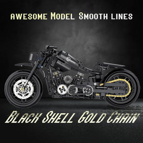 MJDDJA 1:8 motorcycle side view highlighting detailed body.