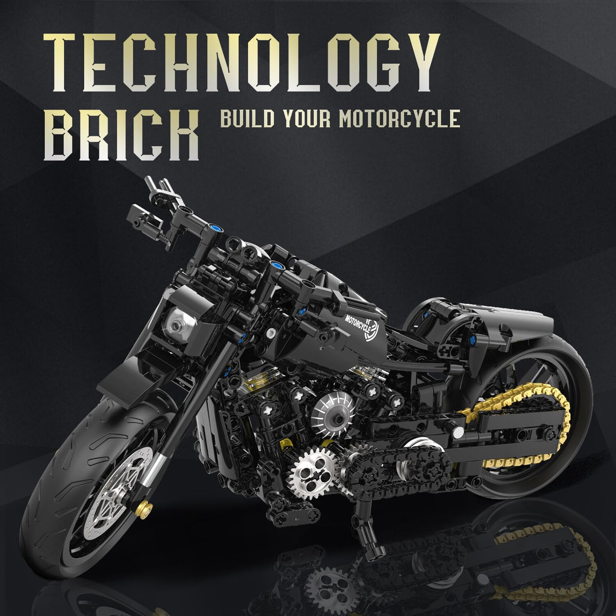 MJDDJA 1:8 motorcycle steering system detail.