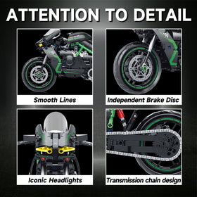 MJDDJA 1:8 motorcycle model step-by-step instructions for smooth assembly