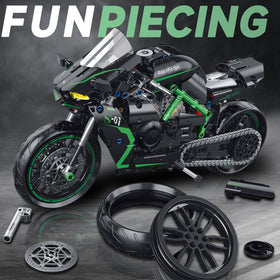 MJDDJA 1:8 motorcycle model decorative decals and windshield for gift-ready presentation