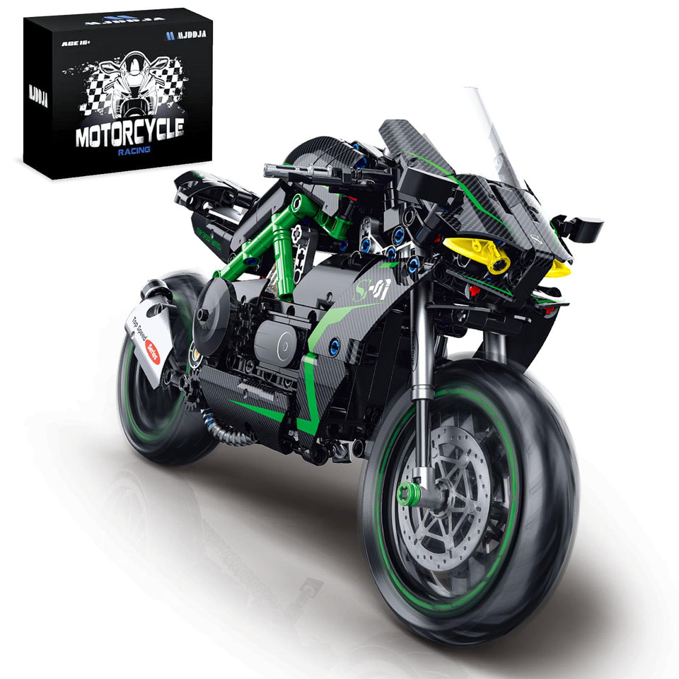 MJDDJA 1:8 motorcycle model front view for shelf display and decorative craftsmanship