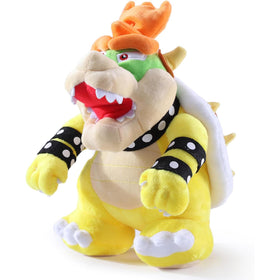 MJJAOQYF Bowser plush 10-inch yellow, front view, ideal for cuddling and play.