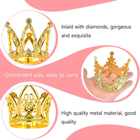 MJOGGOTT diamond alloy crown topper shines with crystals for festive visuals