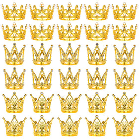 MJOGGOTT gold crown cake topper for elegant wedding and birthday cake decoration