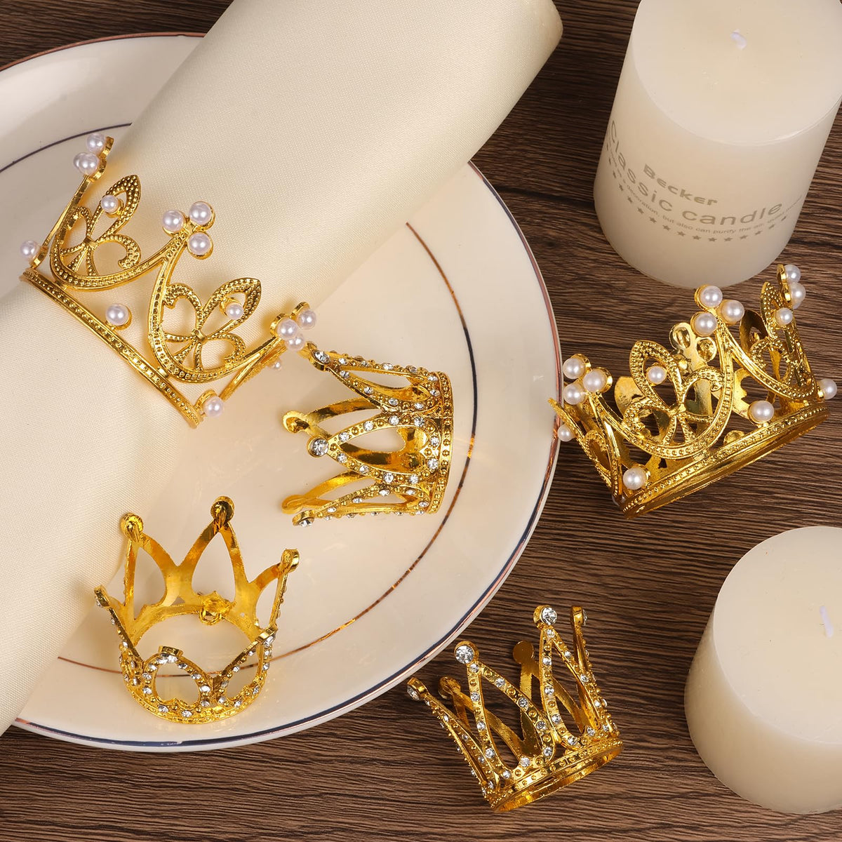 MJOGGOTT mini crowns 30-pack for versatile party, wedding, or baby shower decor