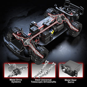 MJX Hyper GO 14211 differential and gearbox showcase reliable power transfer for aggressive driving.