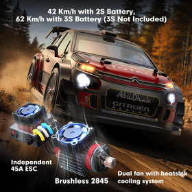 MJX Hyper GO 14303 Citroen C3 drift action image shows precise drifting potential