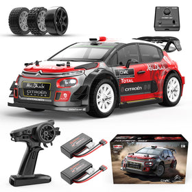 MJX Hyper GO 14303 Citroen C3 front view highlights authentic rally styling for hobbyists