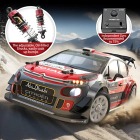 MJX Hyper GO 14303 Citroen C3 gyro feature close-up shows stability control for drifting