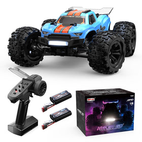 MJX Hyper GO H16MT brushless motor in action for high speed on rough terrain.