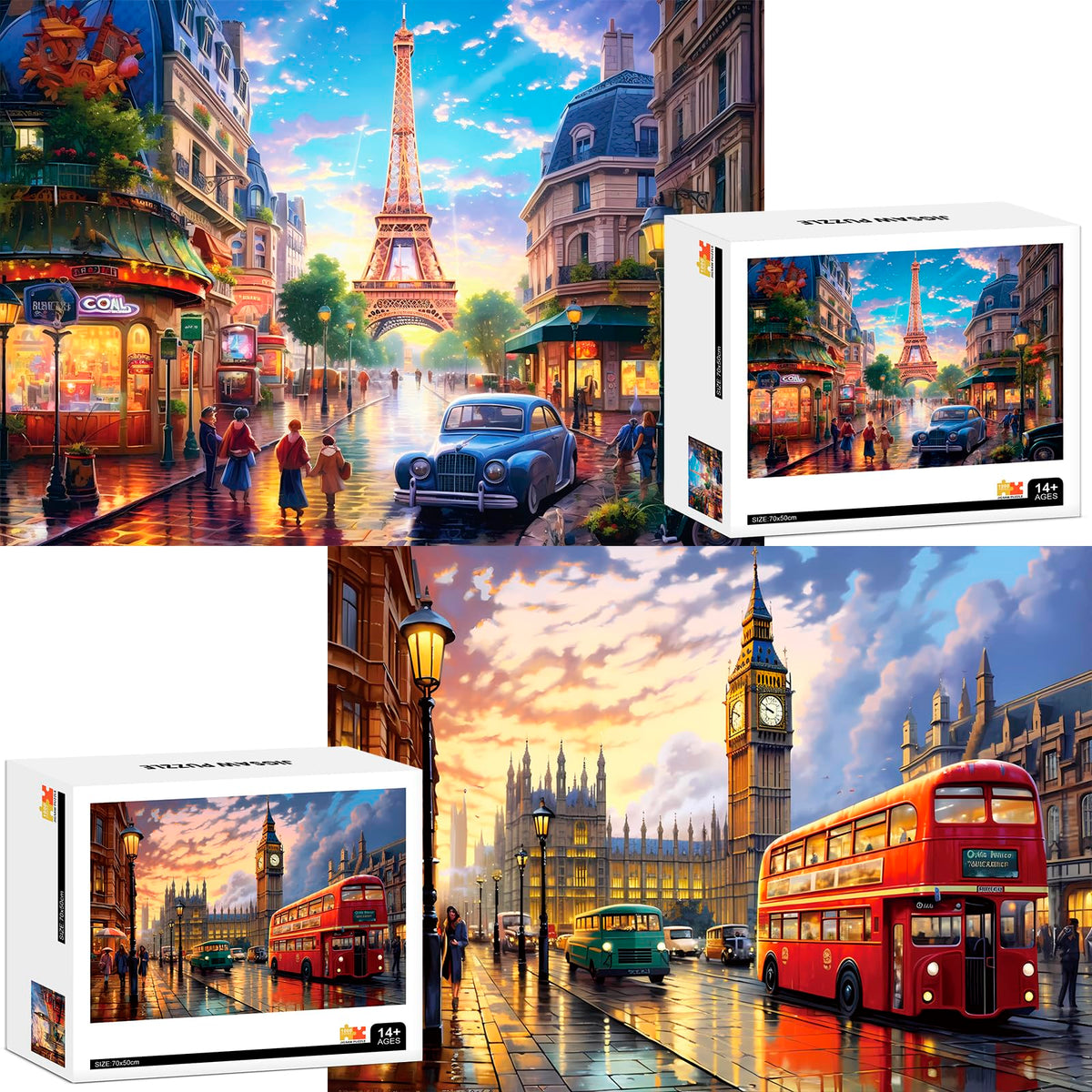 Mjyphdm Big Ben 1000-piece puzzle assembly showcases detailed skyline and immersive challenge.