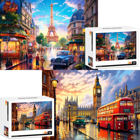 Mjyphdm Big Ben 1000-piece puzzle assembly showcases detailed skyline and immersive challenge.
