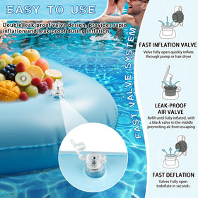 MJZ dual-valve inflation for quick setup and easy deflation.