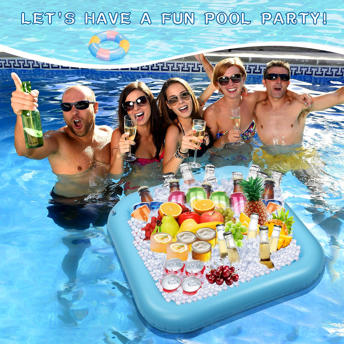 MJZ pool table doubles as a cooler for drinks and fruit.