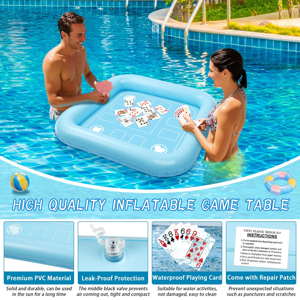 MJZ waterproof playing cards resist splashes, keeping pool games going.