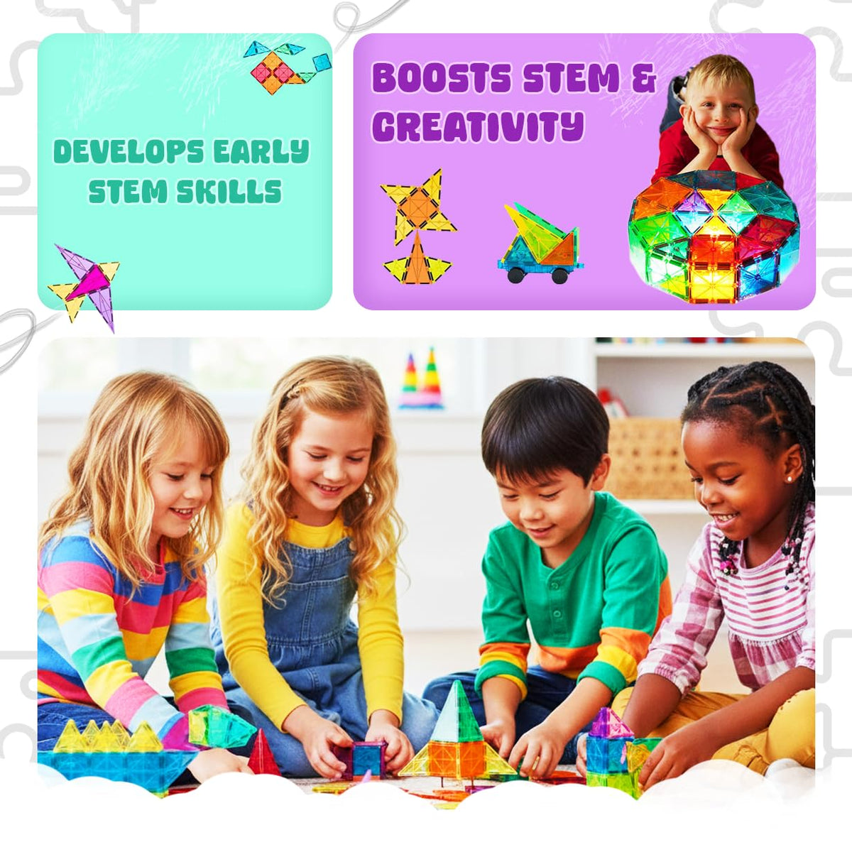 MKGCRAFTED magnetic tiles demonstrate strong magnets for stable builds