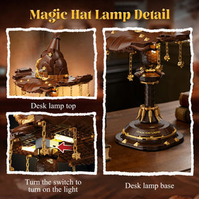 Mkmimo Wizard Hat Lamp displayed as a desk ornament