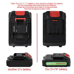 MKMKYEE 21V III battery compact design fits toolkits easily.